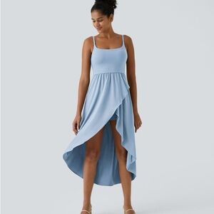 HALARA breezed up backless high low dress with shorts! NWT